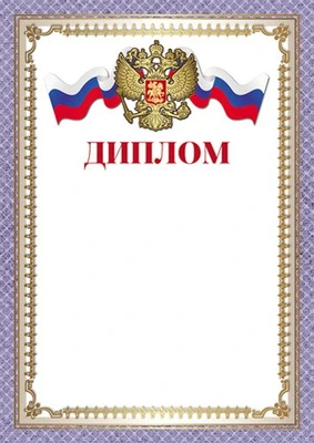 Ш-16462 Диплом с Российской символикой А4 (для принтера, для принтера, бумага мелованная 150 г 1527462085