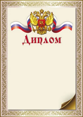Ш-16242 Диплом с Российской символикой А4 (для принтера, бумага мелованная 150 г 299423908