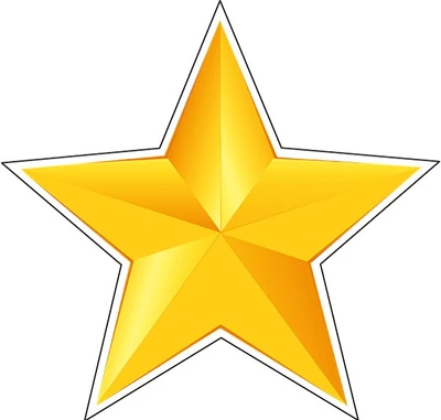 М-16147 Вырубная фигурка. Звезда патриотическая (двухстороняя, ВД-лак, для аппликаций) 92609344