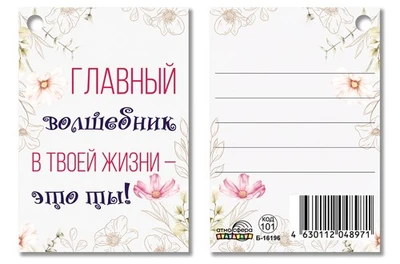 Б-16196 Бирка. Главный волшебник в твоей жизни - это ты! 1484573881