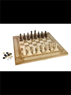 Шахматы + Шашки + Нарды 3 в 1 "Амбассадор 3", 50 см, ясень, Partida 1140578417