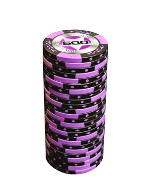 Фишки для игры в покер Black Stars номиналом 500 (25шт) 114384952