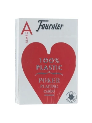 Карты "Fournier no. 2800 jumbo index red" 100% пластик 1989139704