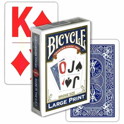 Карты "Bicycle Large Print blue" 673715589