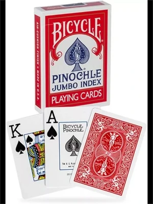 Карты "Bicycle Pinochle Jumbo Index Red" 1016838613
