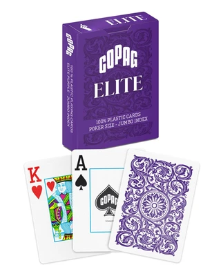 Карты "1546 Elite Plastic Poker Size Jumbo Index purple Single deck" 996380435