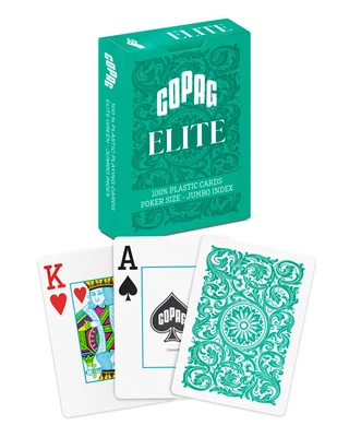 Карты "1546 Elite Plastic Poker Size Jumbo Index green Single deck" 2088458876