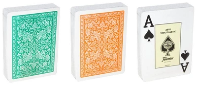 Карты "Fournier 2818 green/orange" 100% пластик 278681353