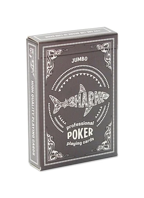 Игральные карты серия "Shark" black 54 шт/колода (poker size index jumbo, 63*88 мм) 61457306