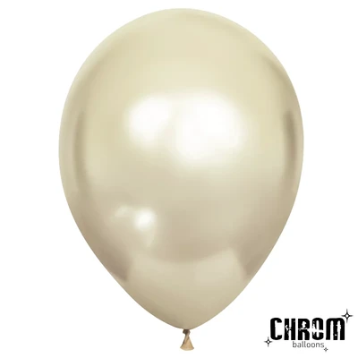 Шар (5''/13 см), Белое золото, хром, 50 шт., 605163 1713323934