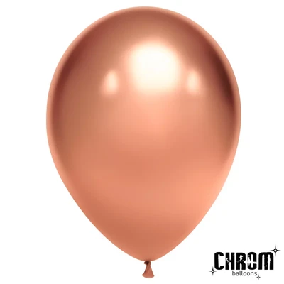 Шар (5''/13 см), Розовое Золото, хром, 50 шт., 605131 1038418893
