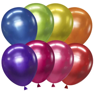 Шар (10''/25 см), Ассорти, металлик, 100 шт., 910027 721241173