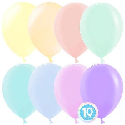 Шар (10''/25 см), Ассорти, макарунс, 100 шт., 610280 2068770427