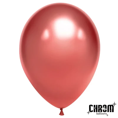 Шар (10''/25 см), Красный, хром, 50 шт., 600105 39592596
