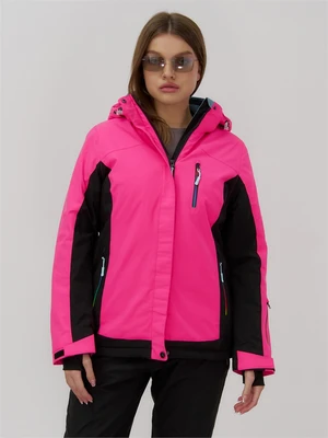 Горнолыжная куртка женская зимняя розового цвета 027R 506904390