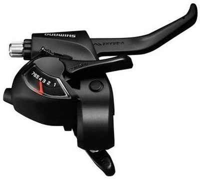 Шифтер/Тормозная ручка Shimano Tourney, EF41, правая, 7 скоростей, трос 2050мм, цвет чёрный, без упаковки 1607314223