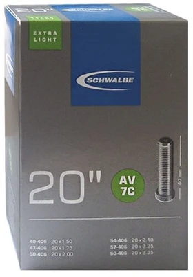 Камера Schwalbe Extra Light 20"х1.50/2.50, A/V, 40 мм. 939214975