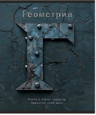 Тетрадь предметная 48 л., HARDCORE ГЕОМЕТРИЯ, клетка 1499014732
