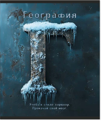 Тетрадь предметная 48 л., HARDCORE ГЕОГРАФИЯ, клетка 1500872696
