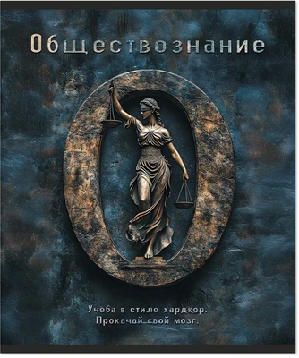 Тетрадь предметная 48 л., HARDCORE ОБЩЕСТВОЗНАНИЕ, клетка 2130880879