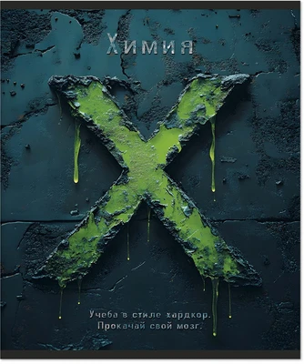 Тетрадь предметная 48 л., HARDCORE ХИМИЯ, клетка 1899116704