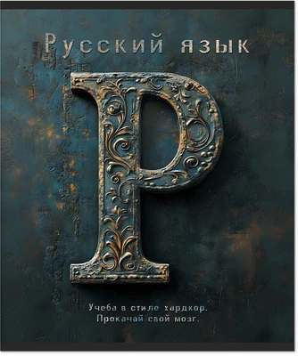 Тетрадь предметная 48 л., HARDCORE РУССКИЙ ЯЗЫК, линейка 2085982855
