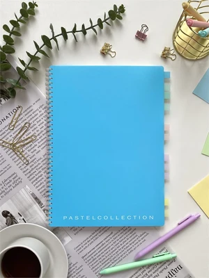 НОВИНКА! Тетрадь А4 96 л. Pastel Collection Blue/Mint, с обложкой из двухстроннего двухцветного пластика, на металлическом гребне 97439802