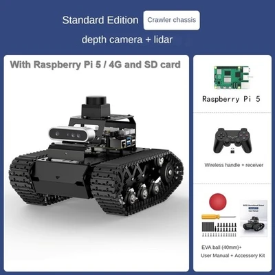 RC Танк Шасси с Камерой и LiDAR для Raspberry Pi 5 1005011553013100