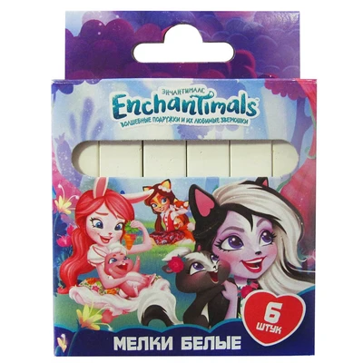 89267 Мел белый "Enchantimals", 6 шт в упаковке 773129319