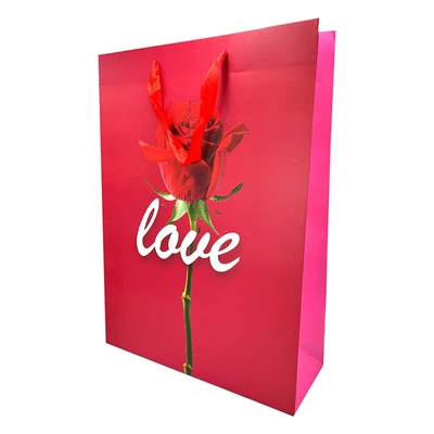 72840 Пакет ламинированный Love 33*45 см, 210 гр/м2, ленточные ручки 1122010442