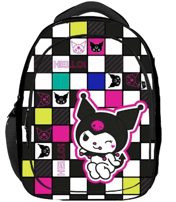 73220 Рюкзак облегченный Kuromi с анатомической спинкой, 2 отделения на молнии, р-р 40*32*16 см 838370390