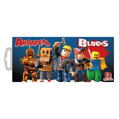 78125 Акварель медовая Blocks, 12 цветов б/к, картонная упаковка, европодвес 929920345