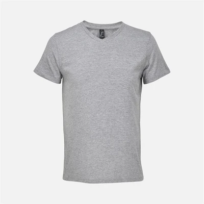 Футболка унисекс Regent с V-образным вырезом, серый меланж 1235847998