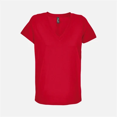 Футболка женская Regent Women с V-образным вырезом, красная 1048651863
