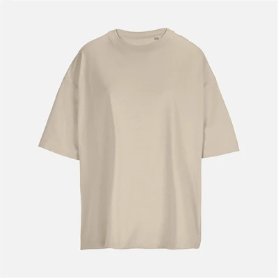 Футболка оверсайз женская Boxy Women, бежевая (льняная) 1393680486
