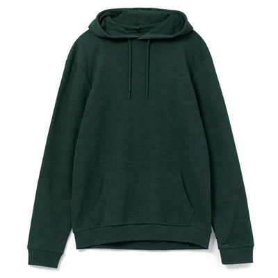 Толстовка с капюшоном унисекс Hoodie, темно-зеленый меланж 712084569