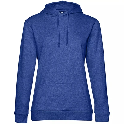 Толстовка с капюшоном женская Hoodie, ярко-синий меланж 1606625077