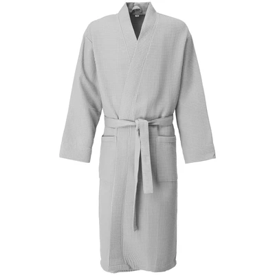 Халат вафельный Kimono, светло-серый 131123421