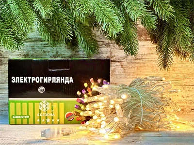 Гирлянда нить уличная 10м. 100 теплых диодов статика, прозрачный силикон, IP65 - TM-100Sww CEIMAR 1760871821
