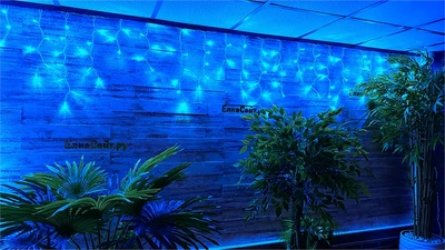 Светодиодная бахрома уличная 5x0.7м. 150 синих диодов статика, белый каучук, IP65 - 9151Bb LEON LED (LIGHT) 337420261