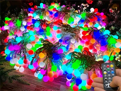 Гирлянда нить уличная 100 м. 800 диодов SMART RGB (шар 2,3 см.), пульт, белый каучук, IP65 - 100-Q525B CEIMAR 161891958