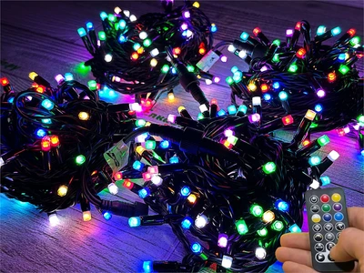 Гирлянда нить уличная 40м. 400 диодов SMART RGB, пульт, черный каучук - N40-100522H IP65 CEIMAR 220883225