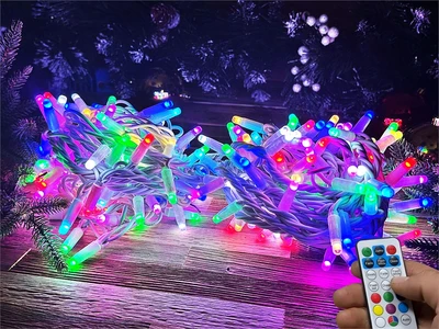 Гирлянда нить уличная 20м. 200 диодов SMART RGB, пульт, белый каучук, 24V - N20-205-720 SM IP65 CEIMAR 458961174