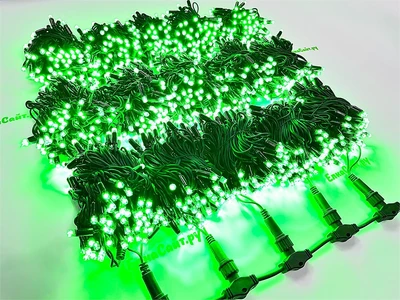 Гирлянда Клип Лайт Спайдер 5х30м. 1500 зеленых диодов, с мерцанием, пульт ДУ, черный каучук IP65 ЕлкаСайт 352098372