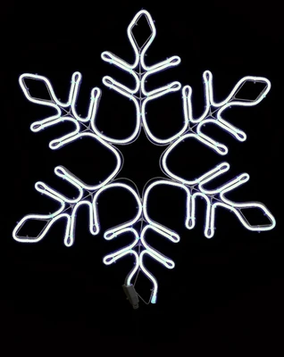 Светодиодная снежинка 57см. (гибкий Neon SMD белый, статика) - 9212-57w Winner Light 210916354