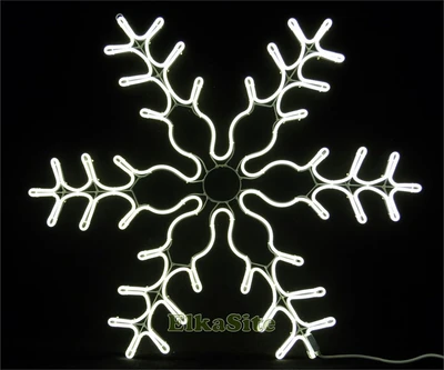 Светодиодная снежинка 86см. (гибкий Неон Flex Led белый) - 7002-86W Winner Light 1744302530