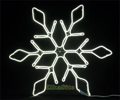 Светодиодная снежинка 67см. (гибкий Неон Flex Led белый) - 7232-67W Winner Light 545378543
