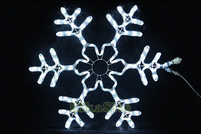 Светодиодная снежинка 60см. (дюралайт холодно-белый) - 7064W LEON LED (LIGHT) 118325689