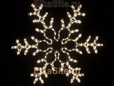 Светодиодная снежинка 80см. (дюралайт теплый) - 7085WW LEON LED (LIGHT) 1632014756