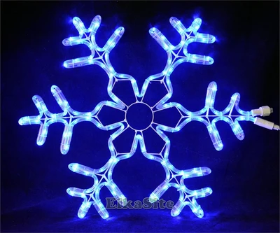 Светодиодная снежинка 60см. (дюралайт синий с мерцанием) - 7061BF LEON LED (LIGHT) 648018463